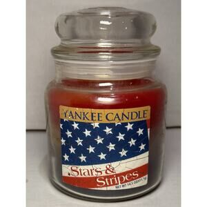 Yankee Candle Stars & Stripes 14.5 Oz RARE RETIRED- Unused Label Cracking